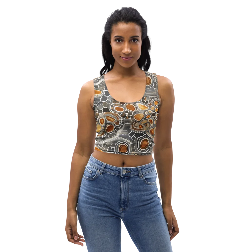 Amber Geode on Crop Top — Front