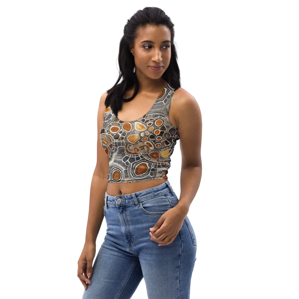 Amber Geode on Crop Top — Left Front