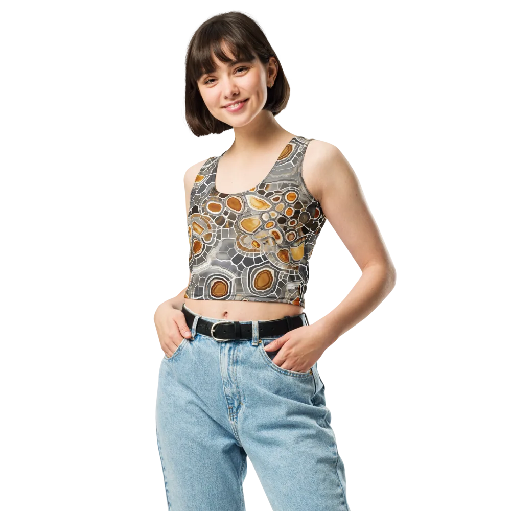 Amber Geode on Crop Top — Front
