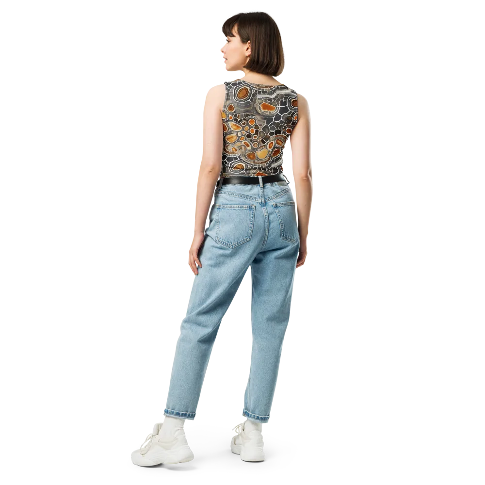Amber Geode on Crop Top — Back