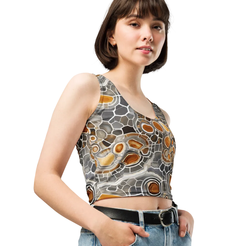 Amber Geode on Crop Top — Right Front