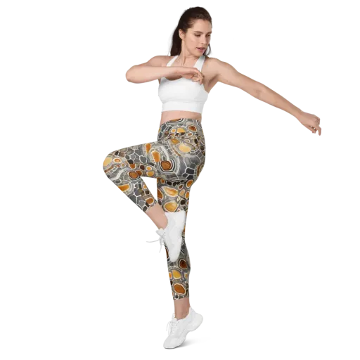 Amber Geode on a Leggings with Pockets