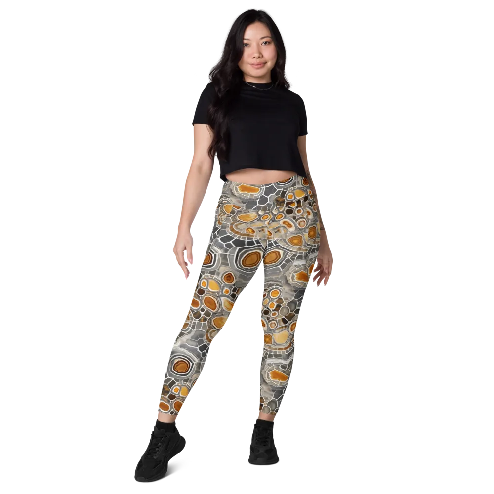 Amber Geode on Leggings with Pockets — Front
