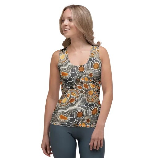 Amber Geode on a Women's Tank Top