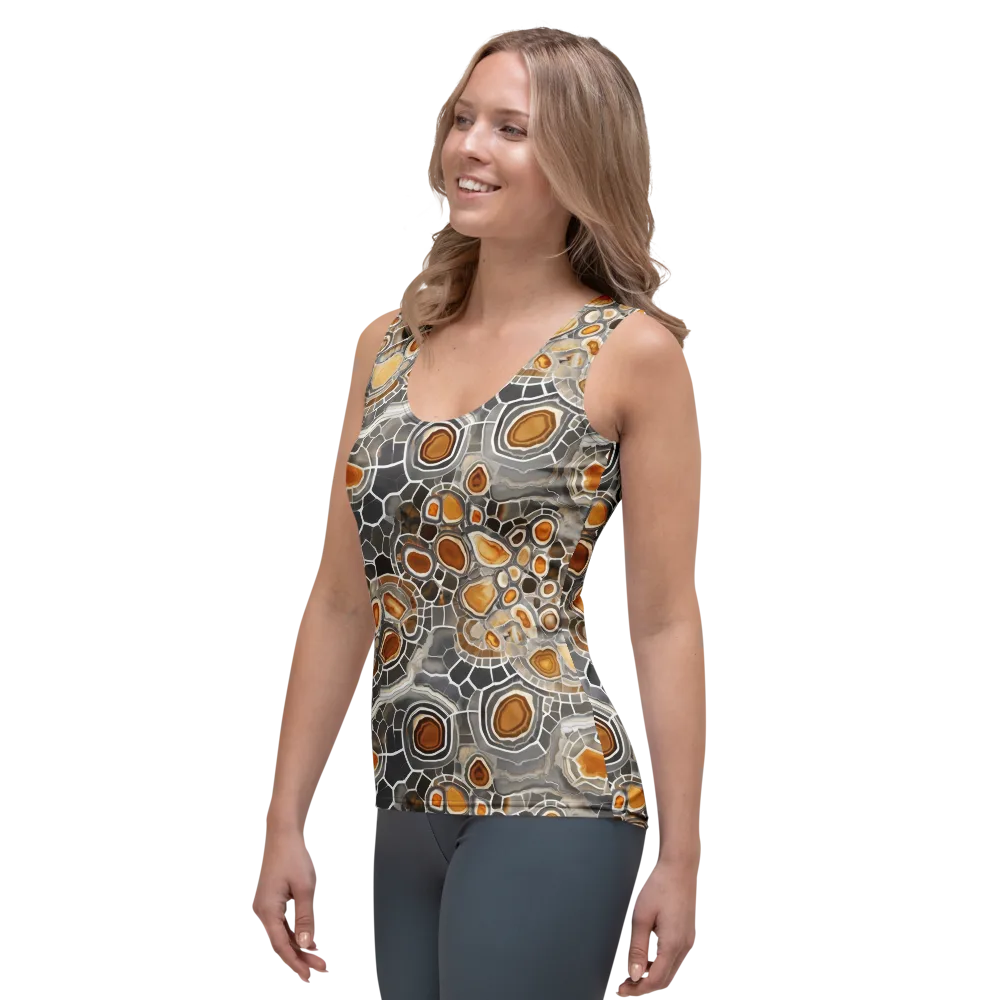 Amber Geode on Women's Tank Top — Left Front