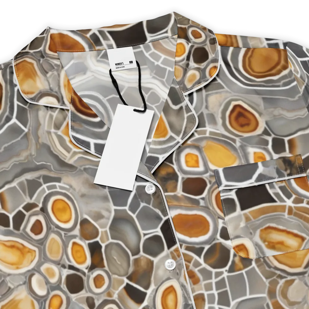 Amber Geode on Women's Short Sleeve Pajama Top — Product details