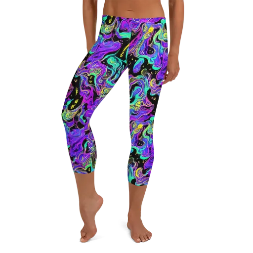 Sonic Swirl on a Capri Leggings