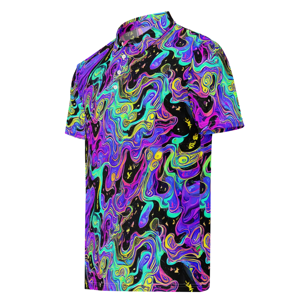 Sonic Swirl on Men's Slim Fit Polo Shirt — Left Front