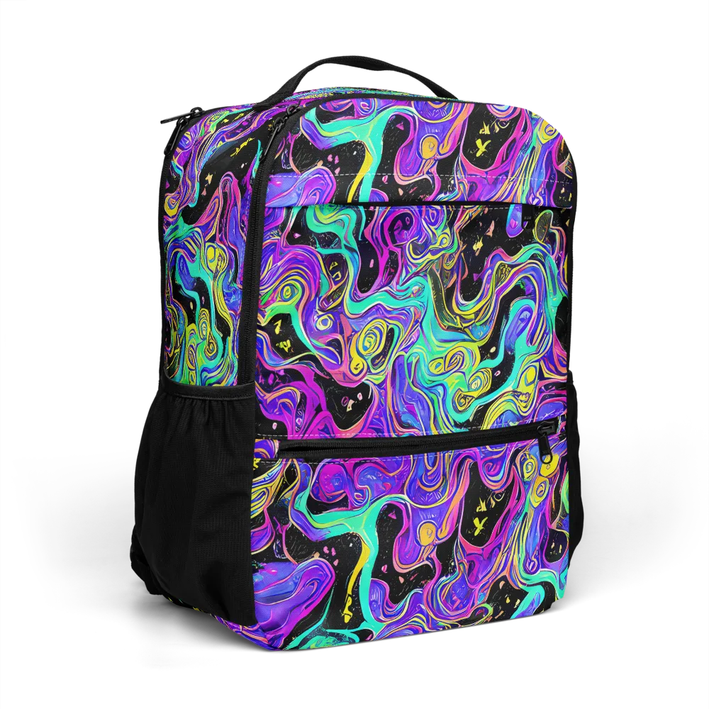 Sonic Swirl on Utility Backpack — Right Front