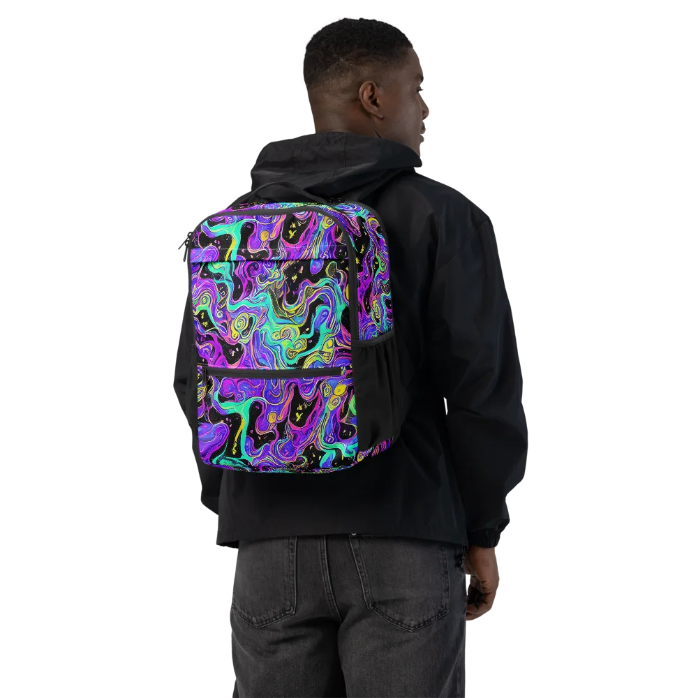 Sonic Swirl on Utility Backpack — Back
