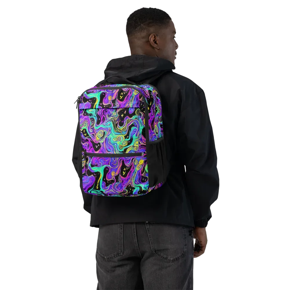Sonic Swirl on Utility Backpack — Back