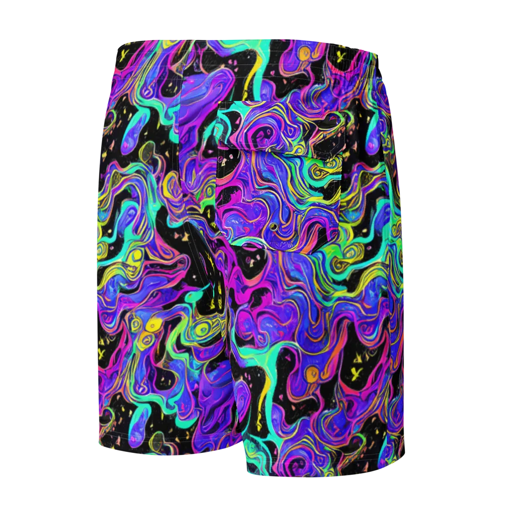 Sonic Swirl on Men's Board Shorts — Back