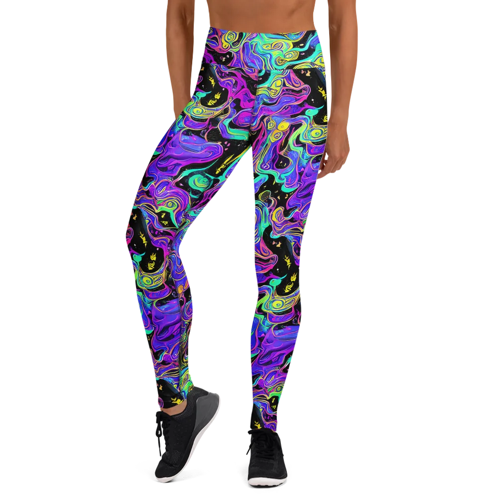 Sonic Swirl on Yoga Leggings — Front