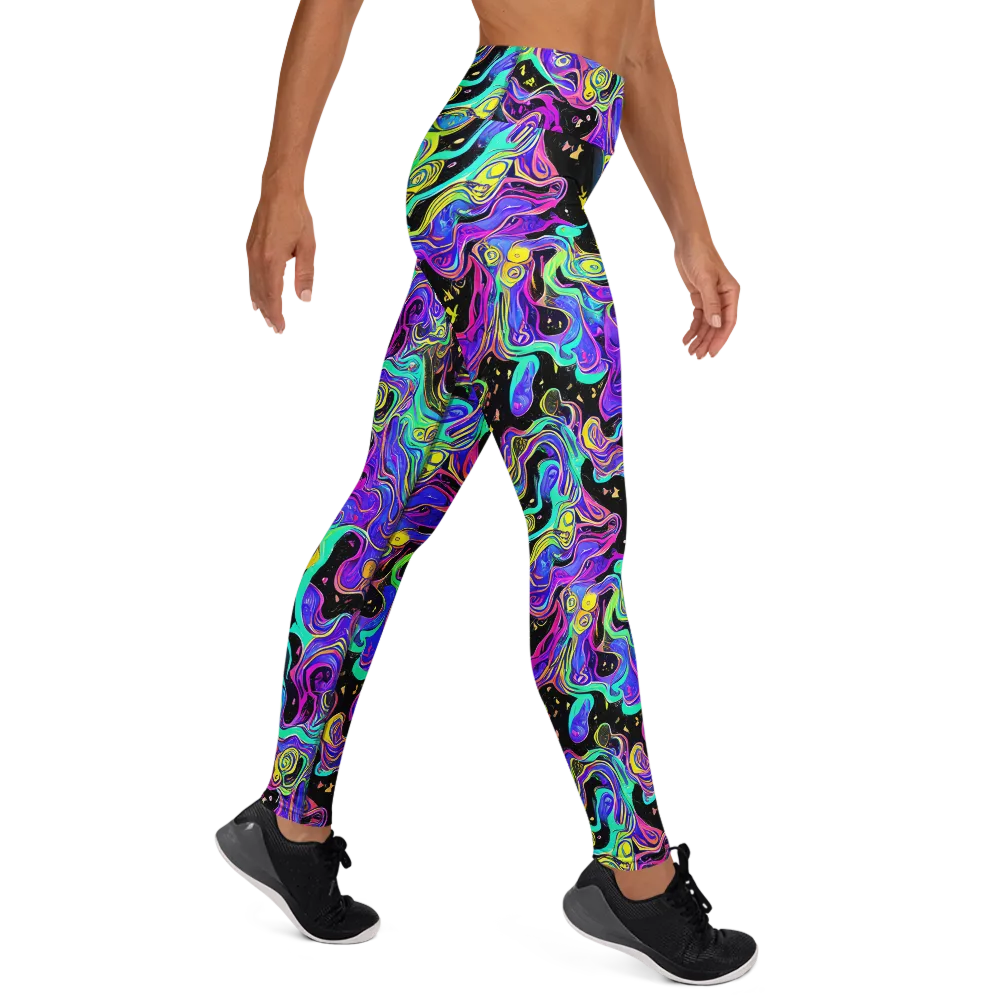 Sonic Swirl on Yoga Leggings — Right