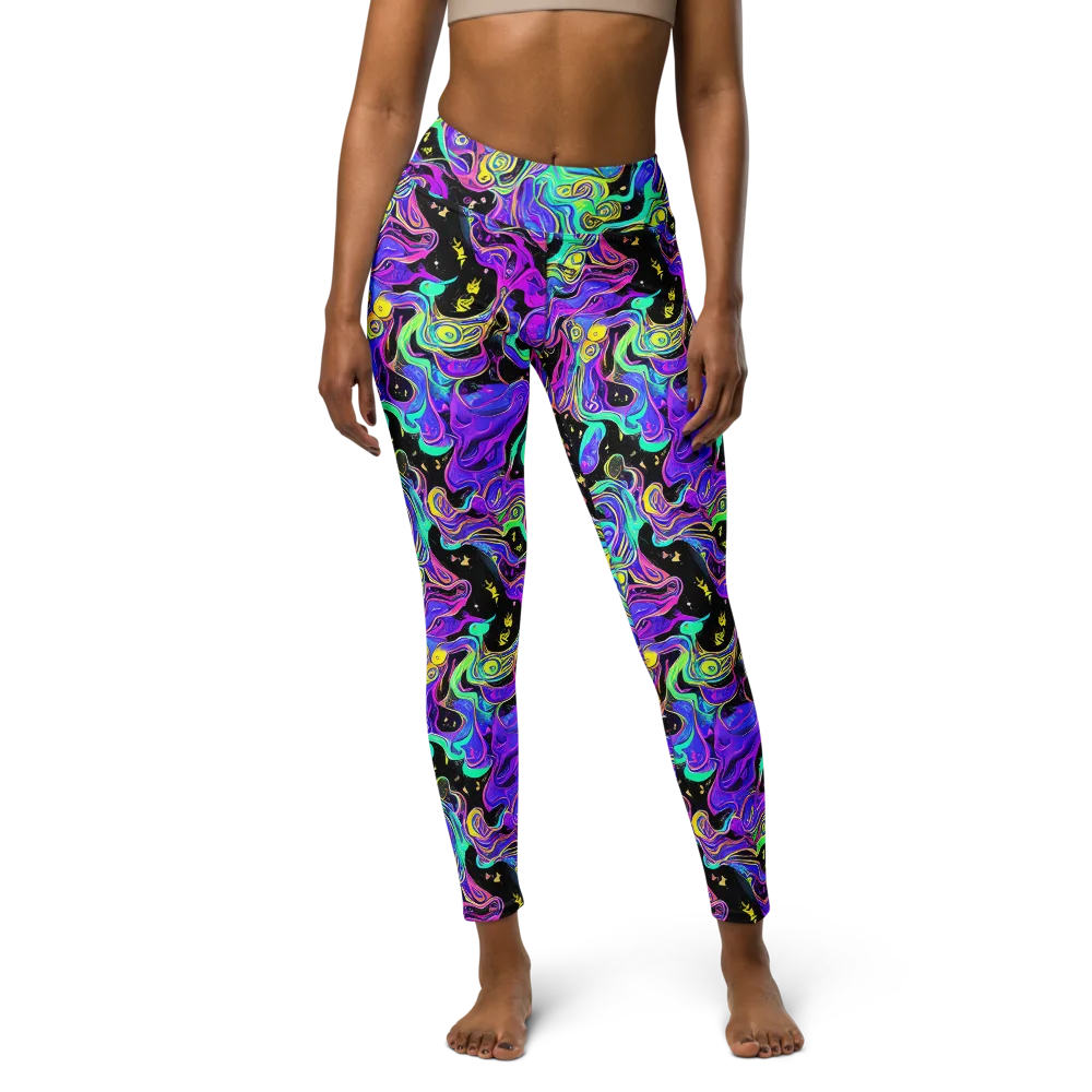 Sonic Swirl on Yoga Leggings — Front