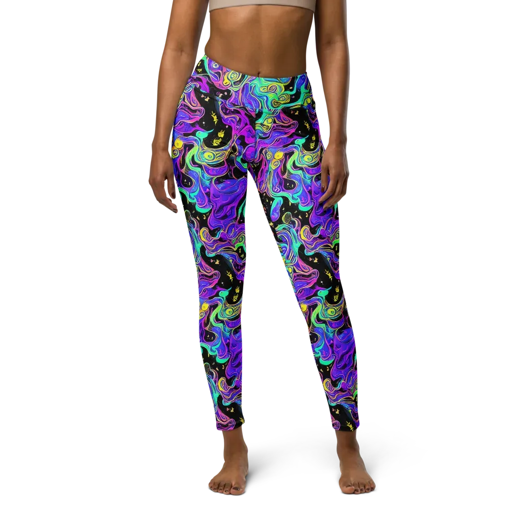 Sonic Swirl on Yoga Leggings — Front