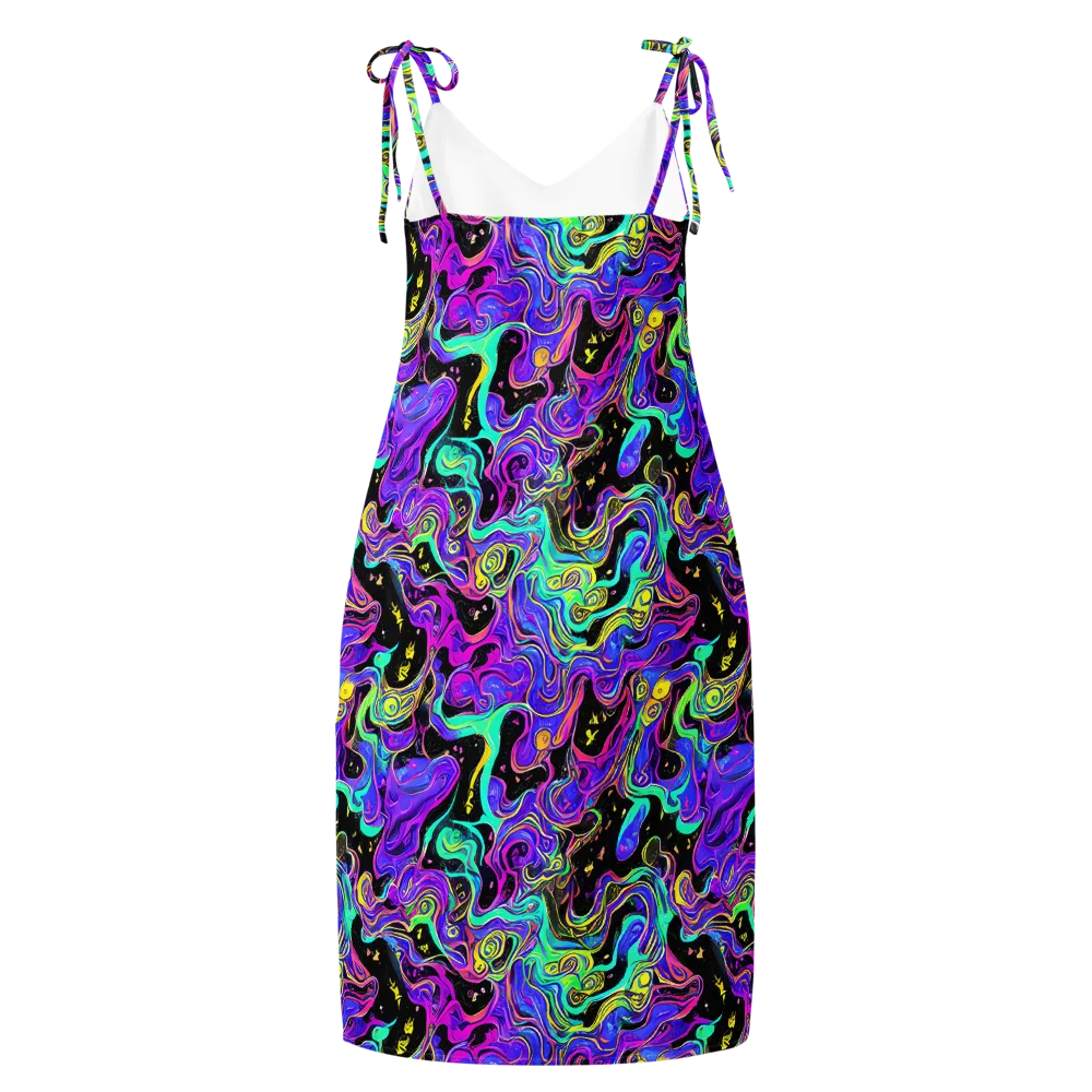 Sonic Swirl on Slip Dress — Back