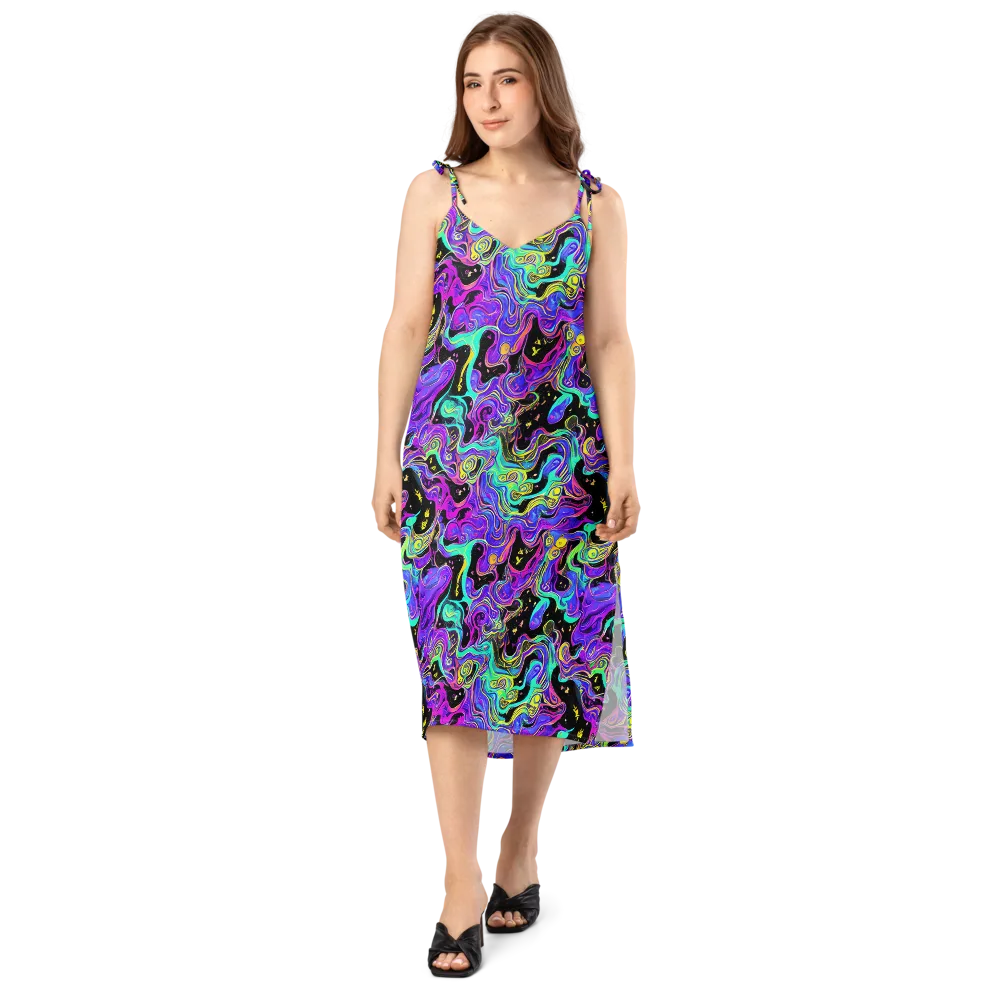 Sonic Swirl on Slip Dress — Front