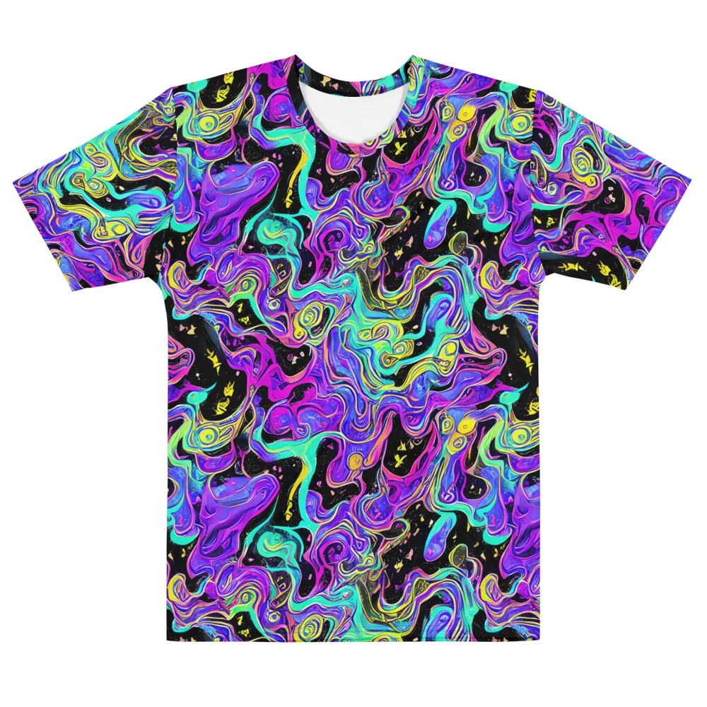 Sonic Swirl on Men's Cotton Crew Neck T-Shirt — Front