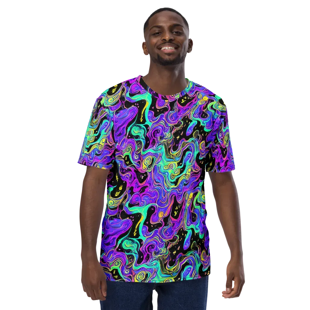 Sonic Swirl on Men's Crew Neck T-Shirt — Front