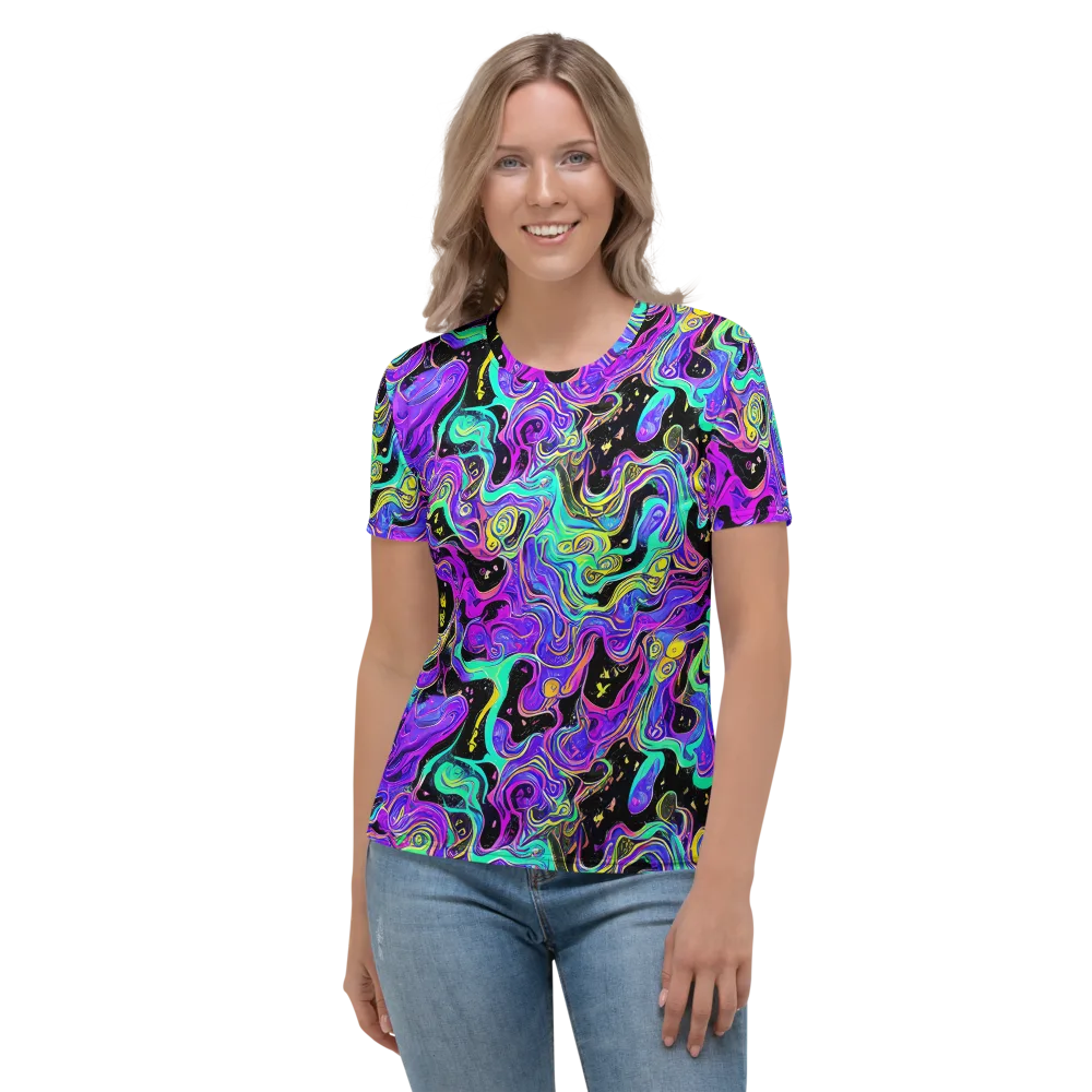 Sonic Swirl on Women's Crew Neck T-Shirt — Front