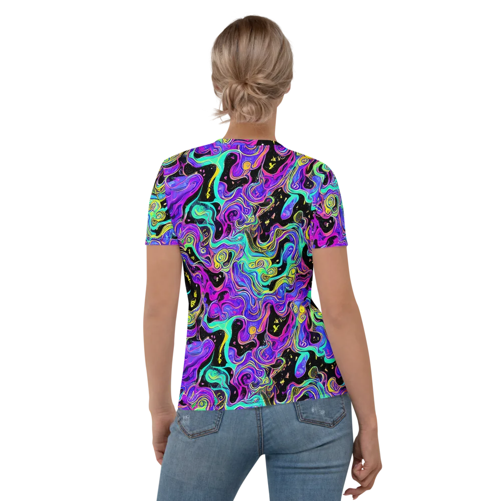 Sonic Swirl on Women's Crew Neck T-Shirt — Back