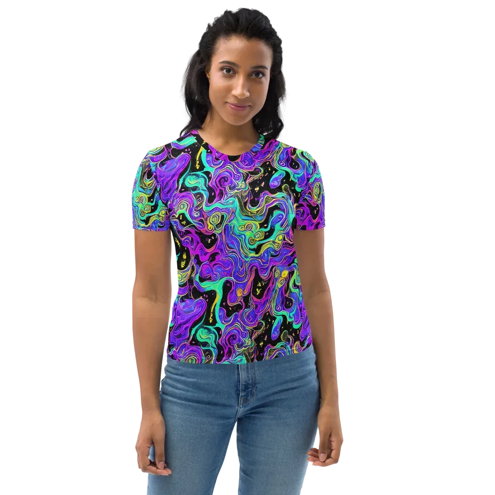 Sonic Swirl on Women's Crew Neck T-Shirt — Front