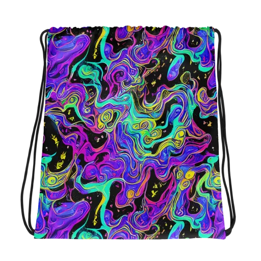 Sonic Swirl on a Drawstring Bag