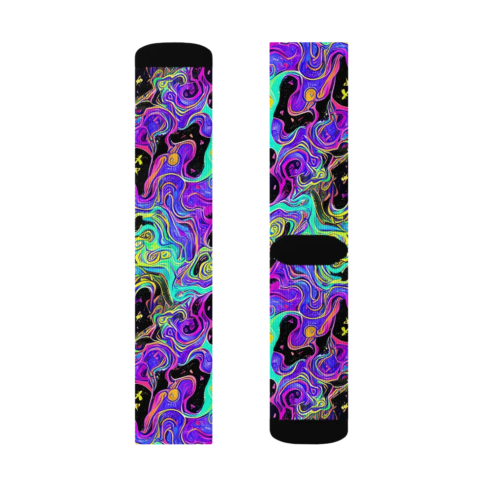 Sonic Swirl on Socks — Left Sock