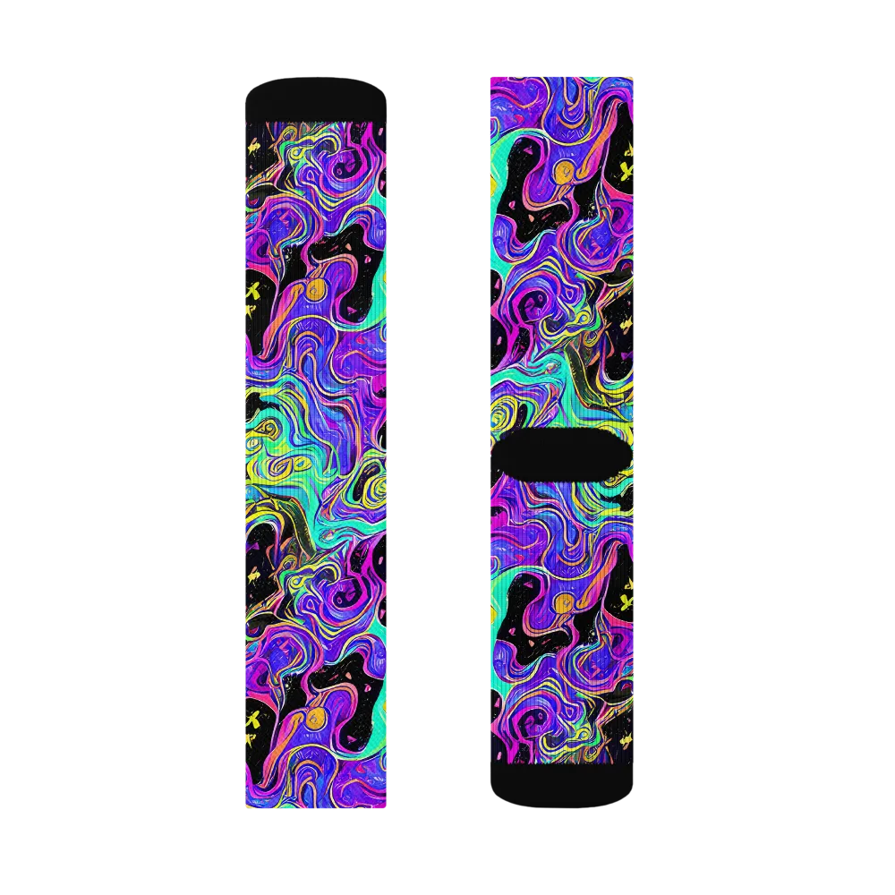 Sonic Swirl on Socks — Right Sock