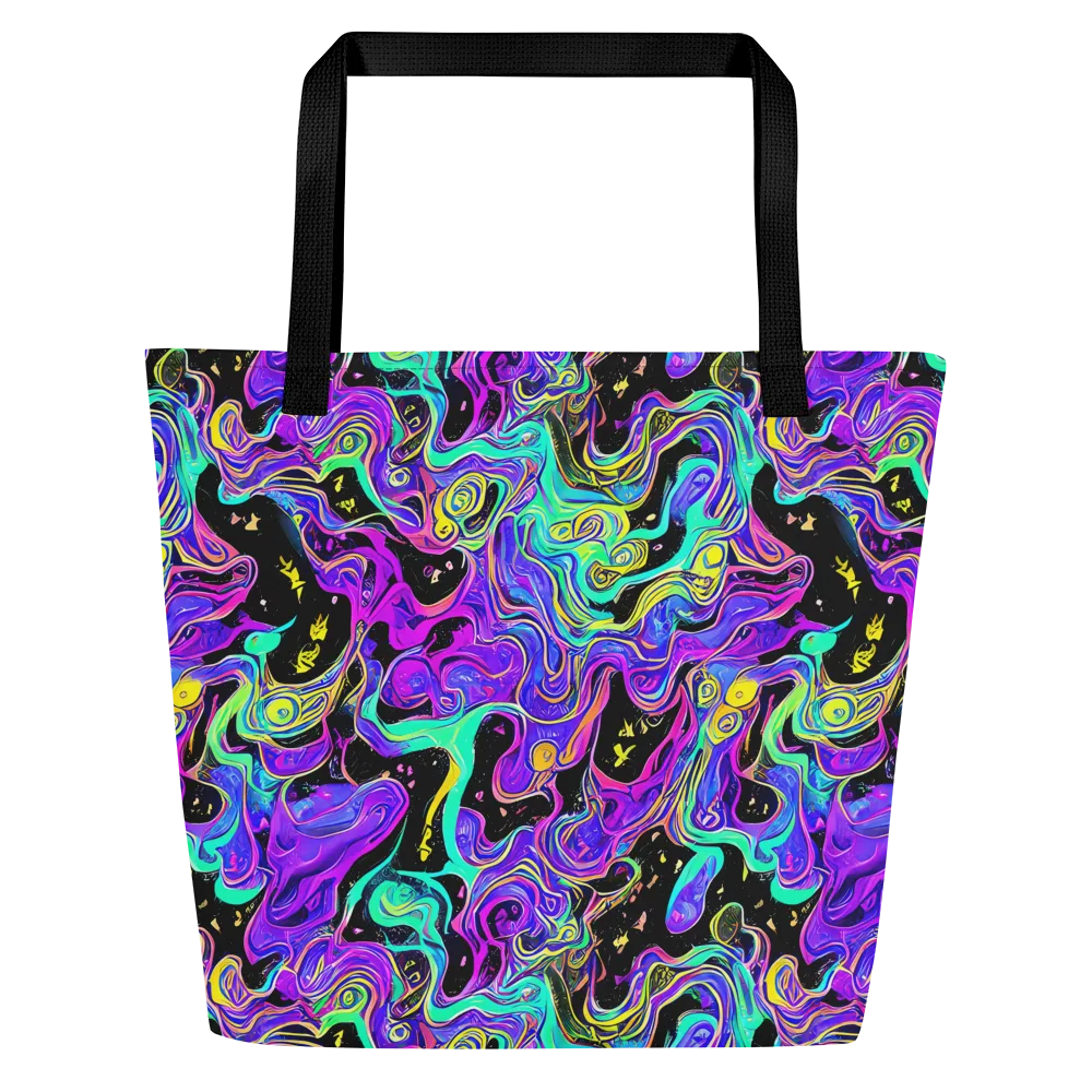 Sonic Swirl on Large Tote Bag W/ Pocket — Front