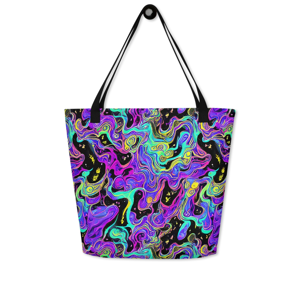 Sonic Swirl on Large Tote Bag W/ Pocket — Front
