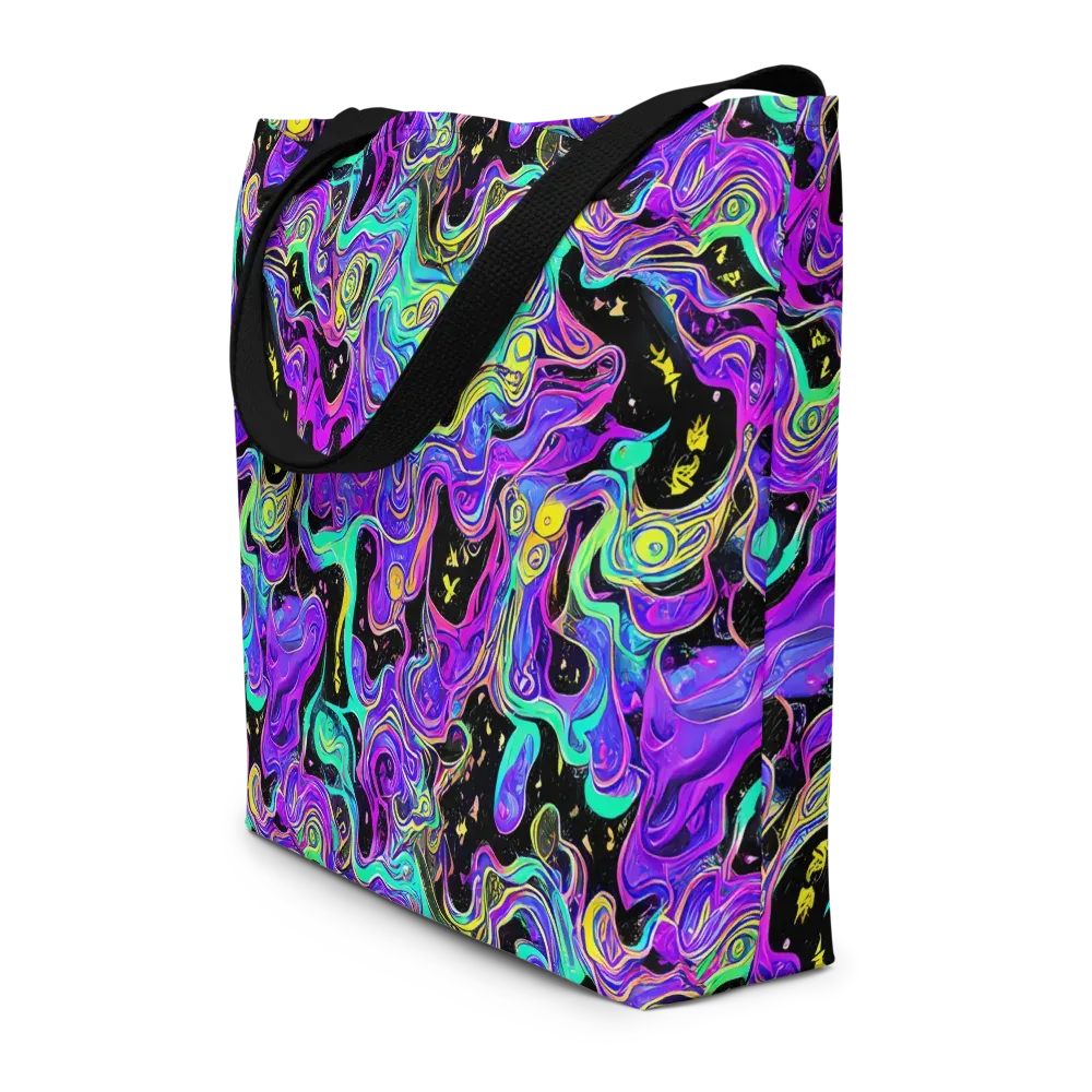 Sonic Swirl on Large Tote Bag W/ Pocket — Front