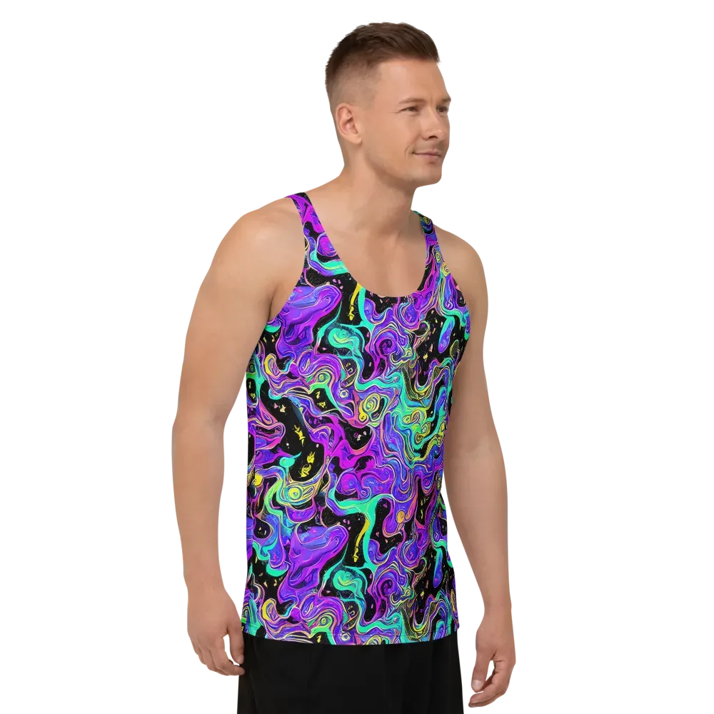 Sonic Swirl on Men's Tank Top — Right Front