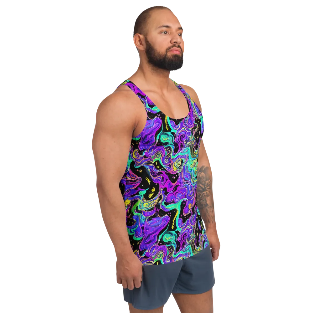 Sonic Swirl on Men's Tank Top — Right Front
