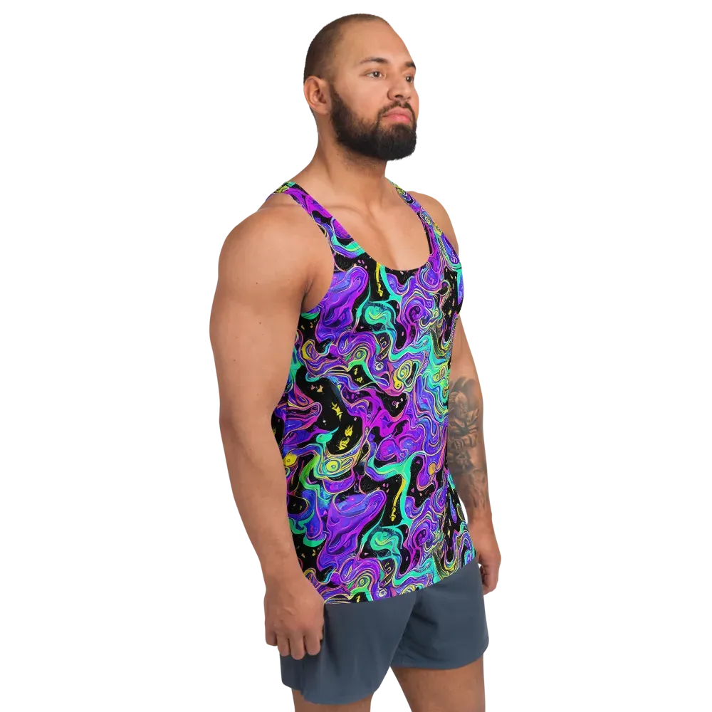 Sonic Swirl on Men's Tank Top — Right Front