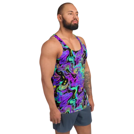 Sonic Swirl on a Men's Tank Top