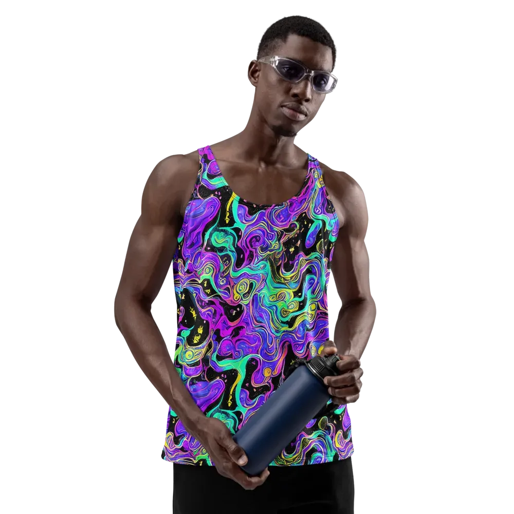 Sonic Swirl on Men's Tank Top — Front