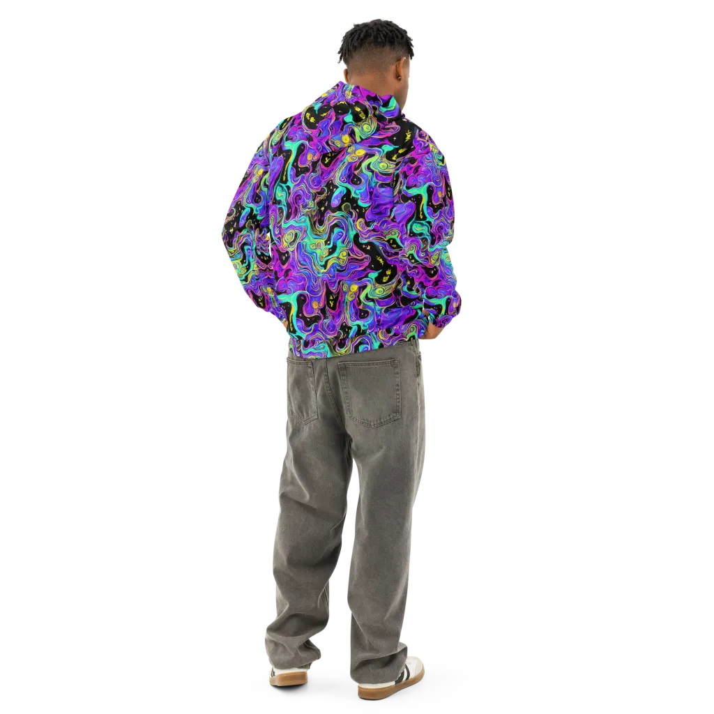 Sonic Swirl on Cotton Hoodie — Back