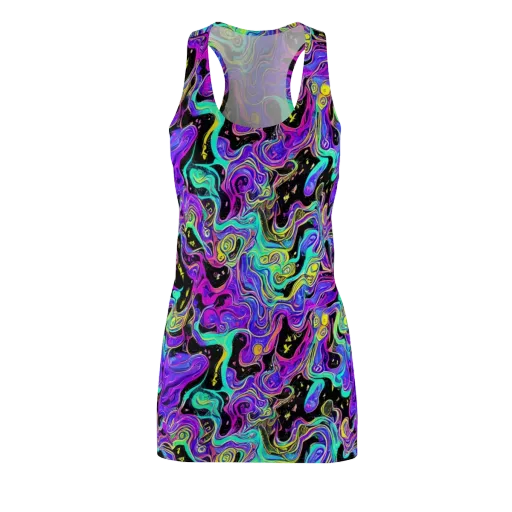 Sonic Swirl on a Racerback Dress