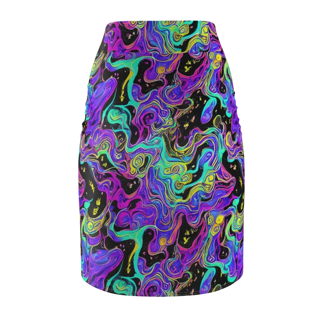 Sonic Swirl on Pencil Skirt — Back