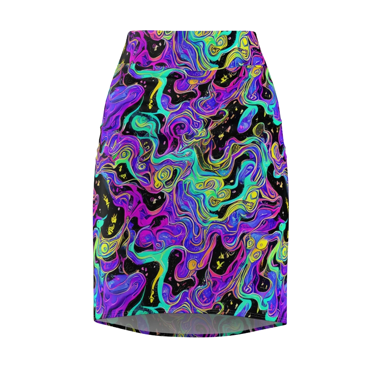 Sonic Swirl on Pencil Skirt — Front