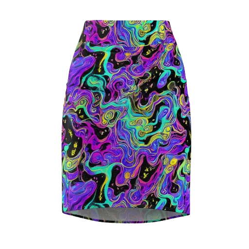 Sonic Swirl on a Pencil Skirt