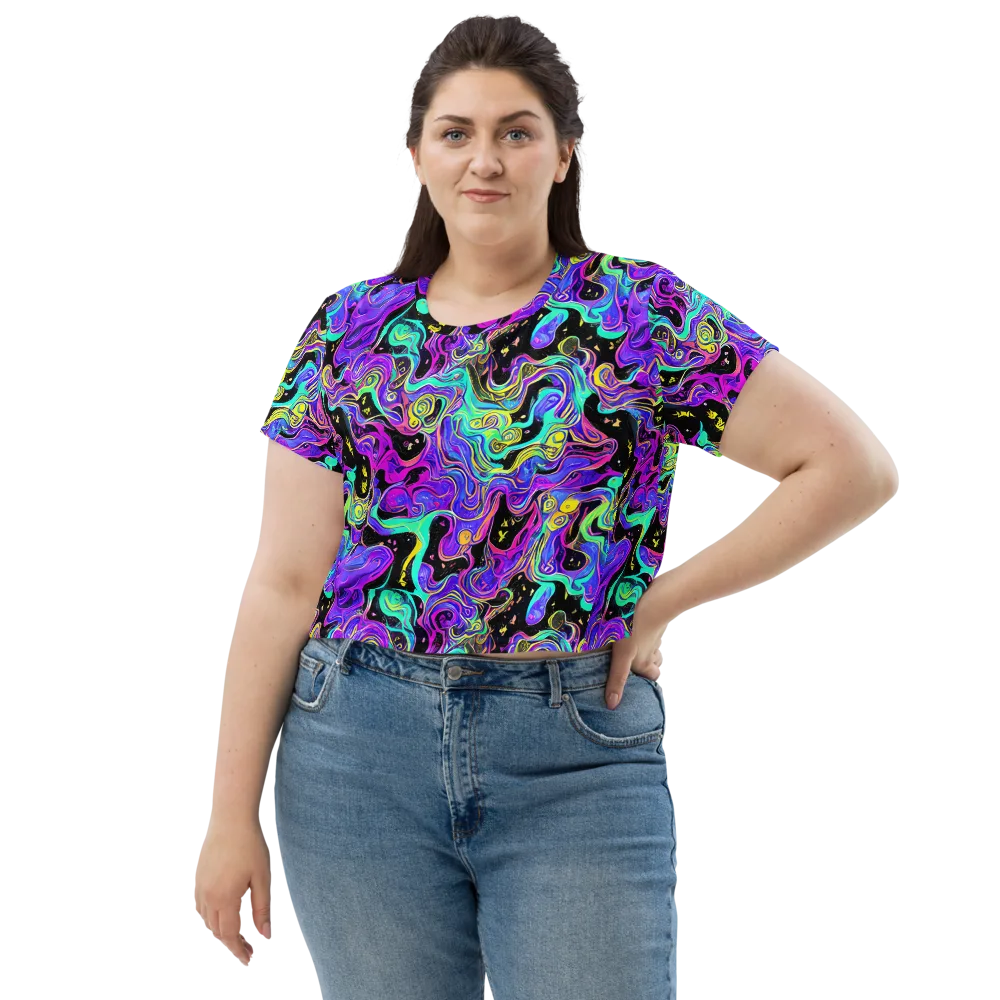 Sonic Swirl on Crop Tee — Front