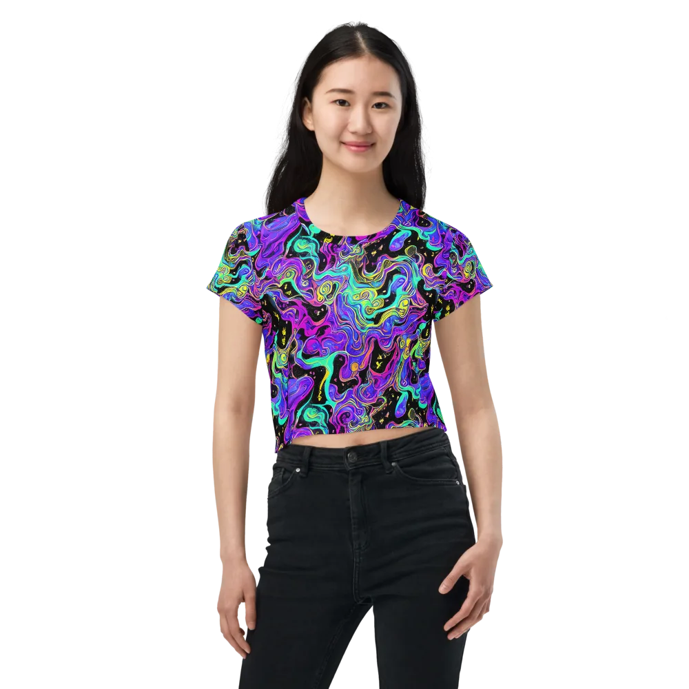Sonic Swirl on Crop Tee — Front