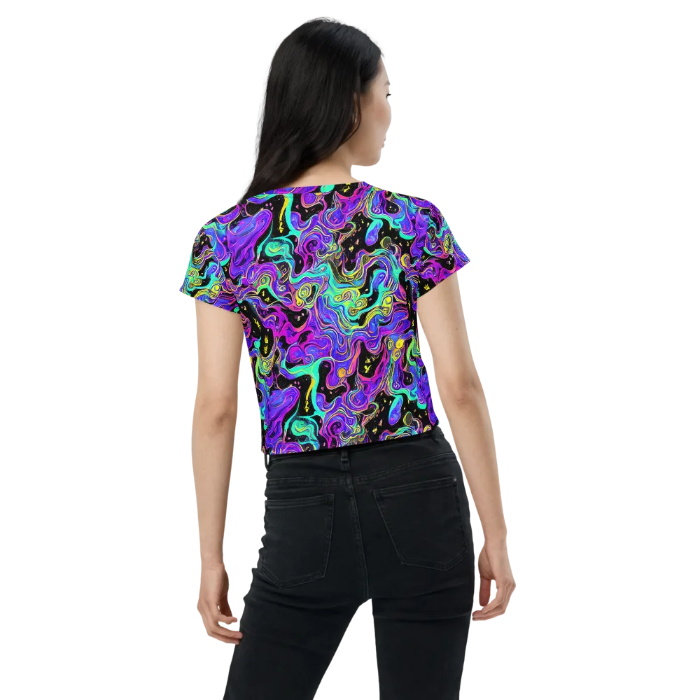 Sonic Swirl on Crop Tee — Back