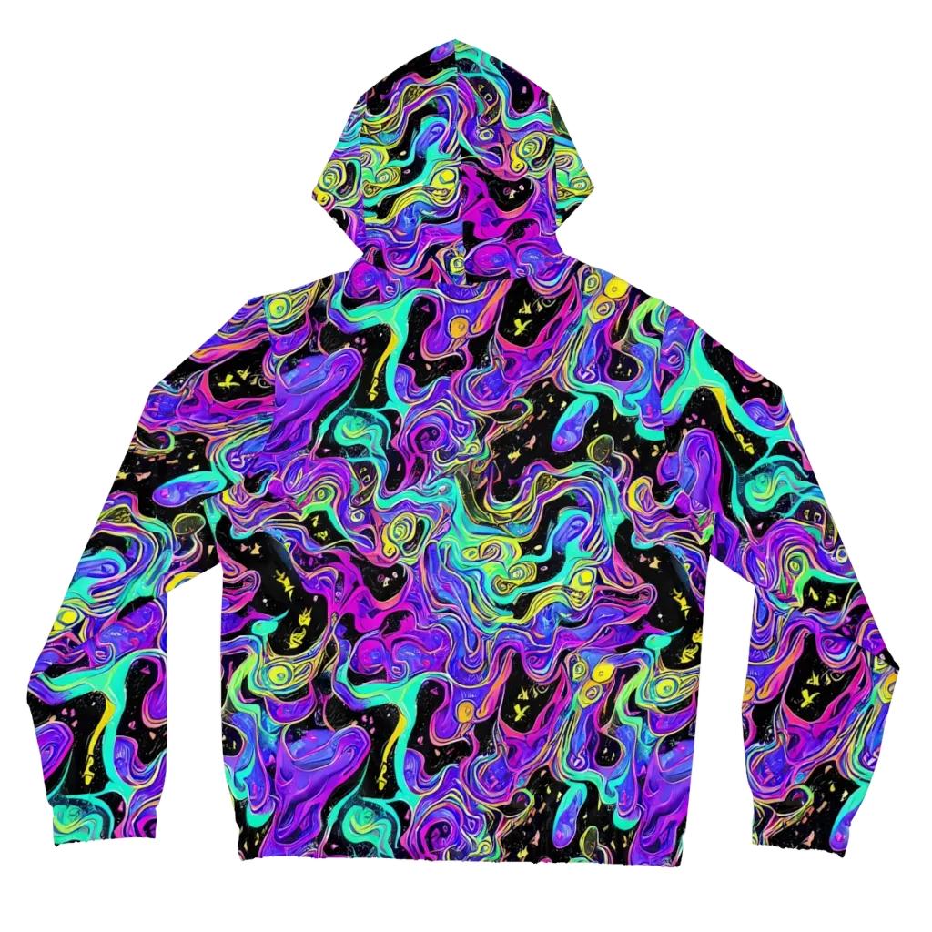 Sonic Swirl on Women's Full-Zip Hoodie — Back