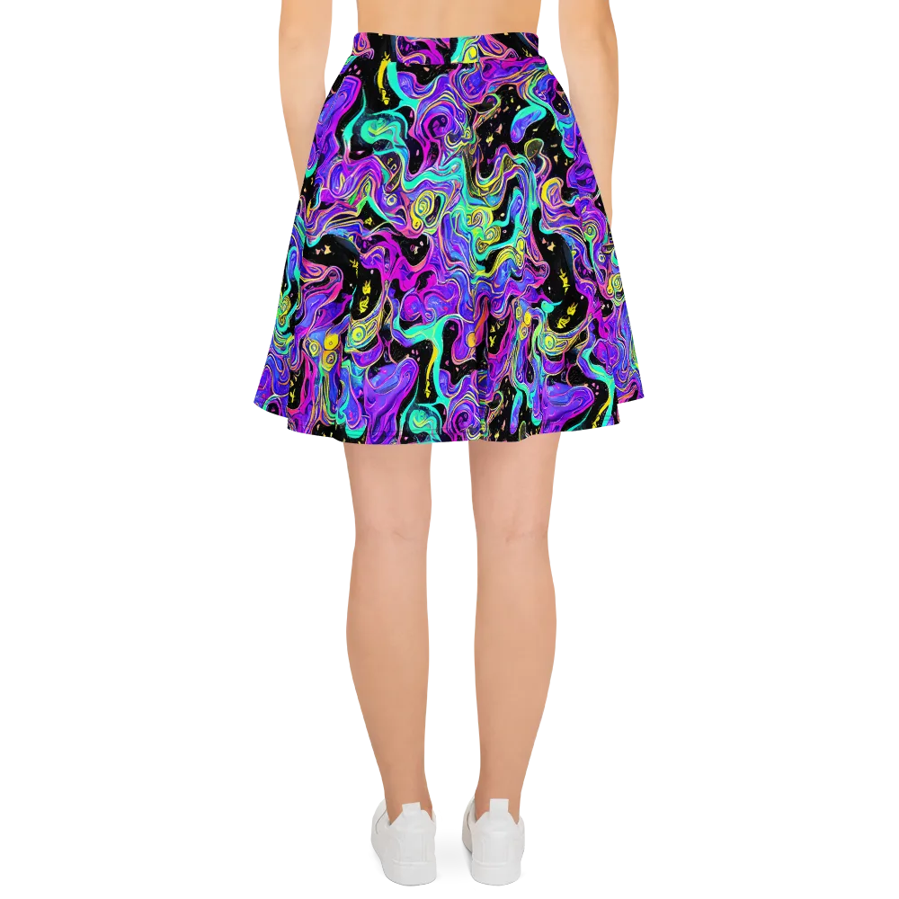 Sonic Swirl on Skater Skirt — Back