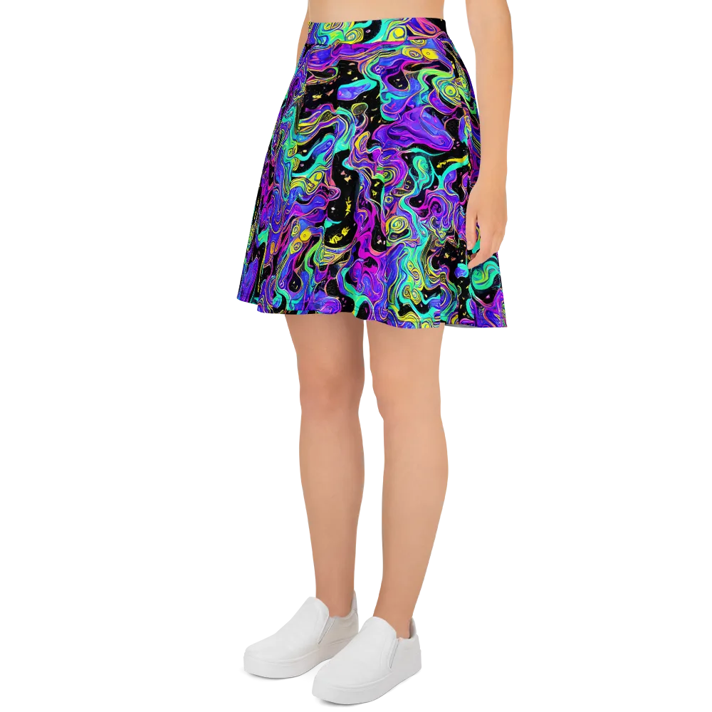 Sonic Swirl on Skater Skirt — Left