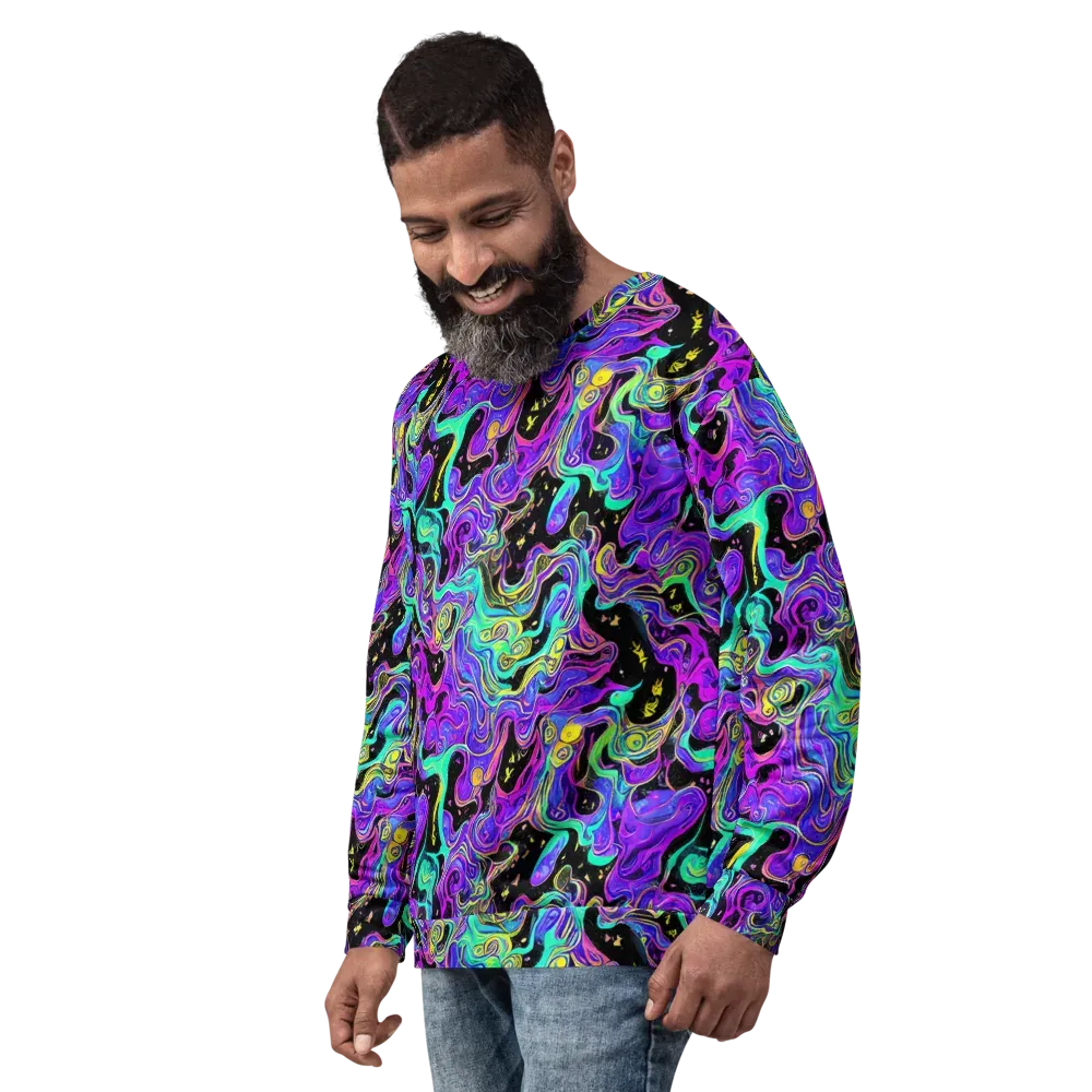 Sonic Swirl on Sweatshirt — Left Front